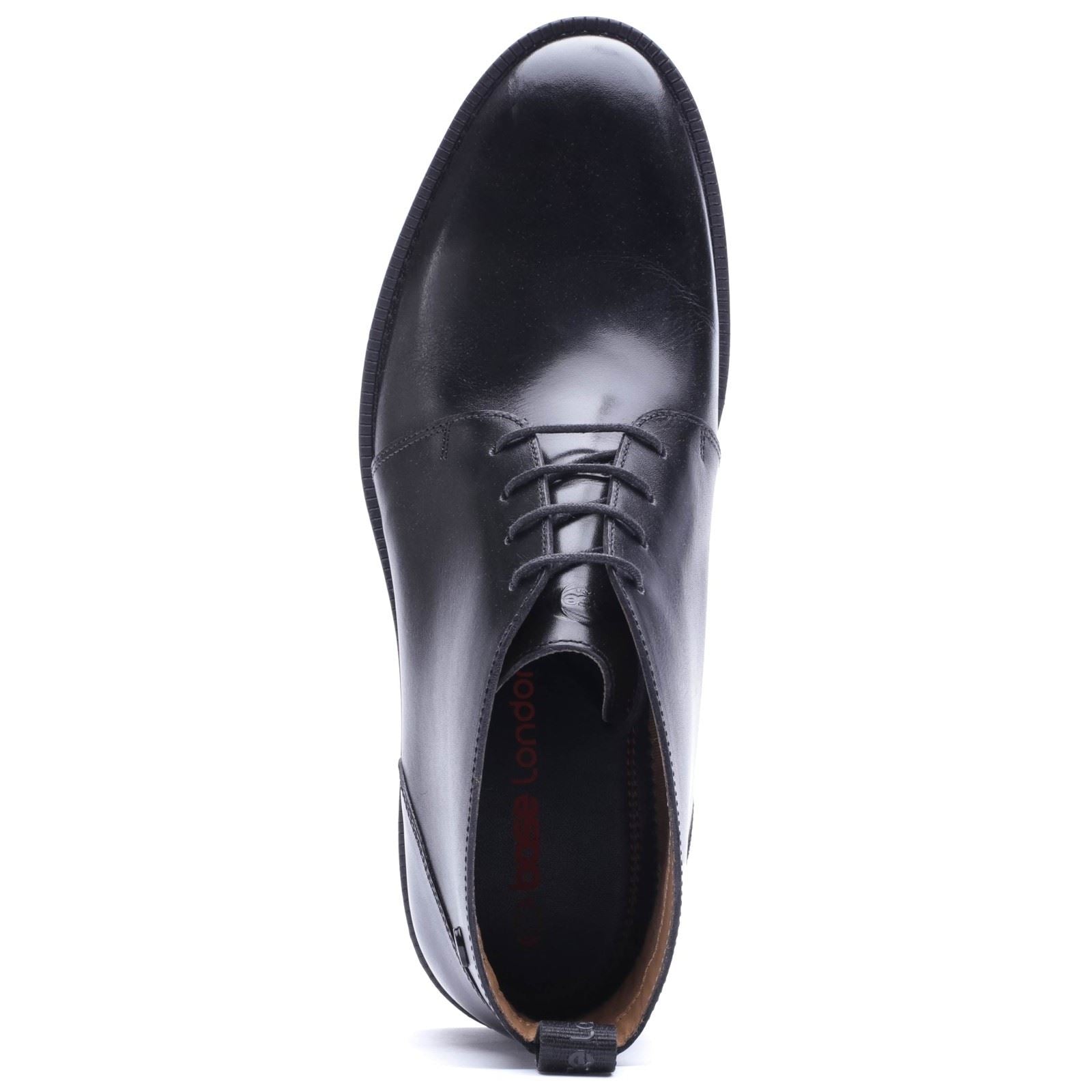 Base London Marco Leather Men's Black Ankle Boots