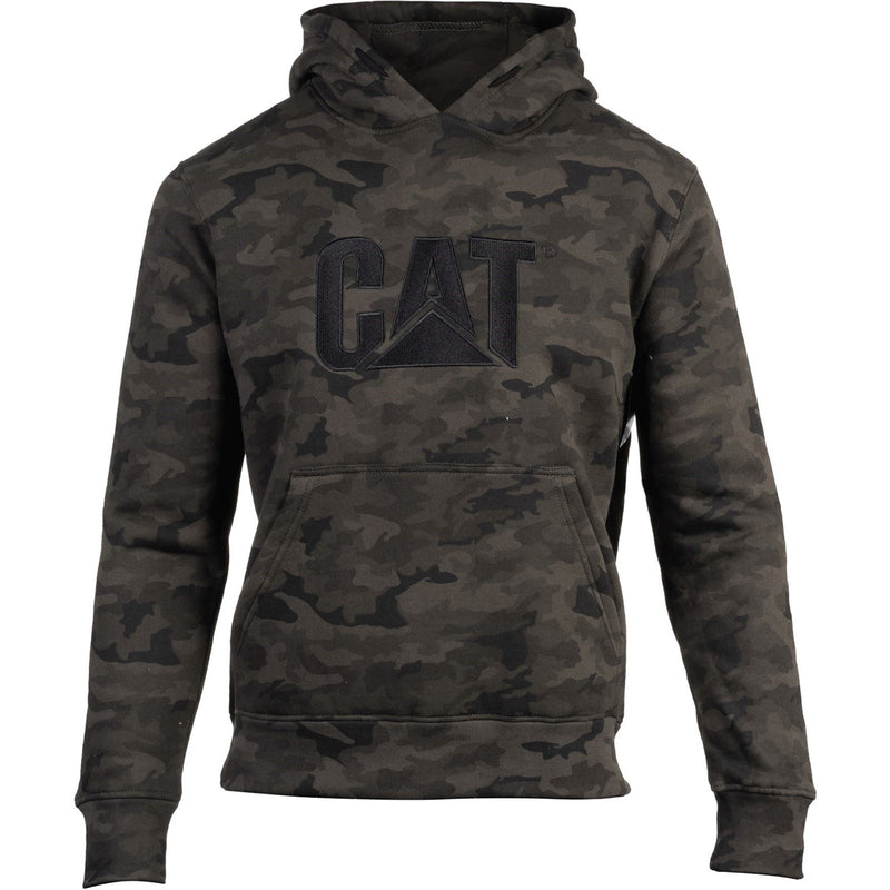 Caterpillar Trademark Cotton Men's Green Hooded Sweatshirt