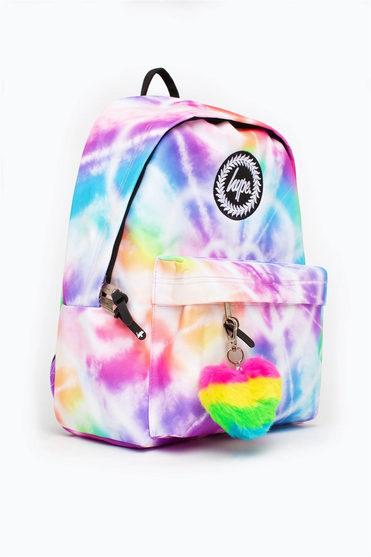 Hype Iconic Girl's Rainbow Heart Tie Dye Backpack