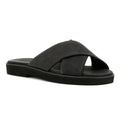 TOMS Mae Crossover Leather Women's Black Sandals