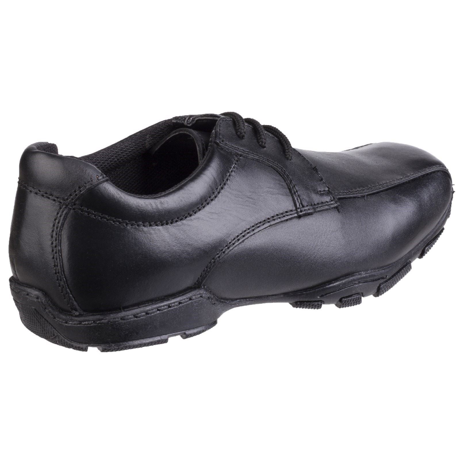 Hush Puppies Vincente Youth Boy's Black Leather Shoes