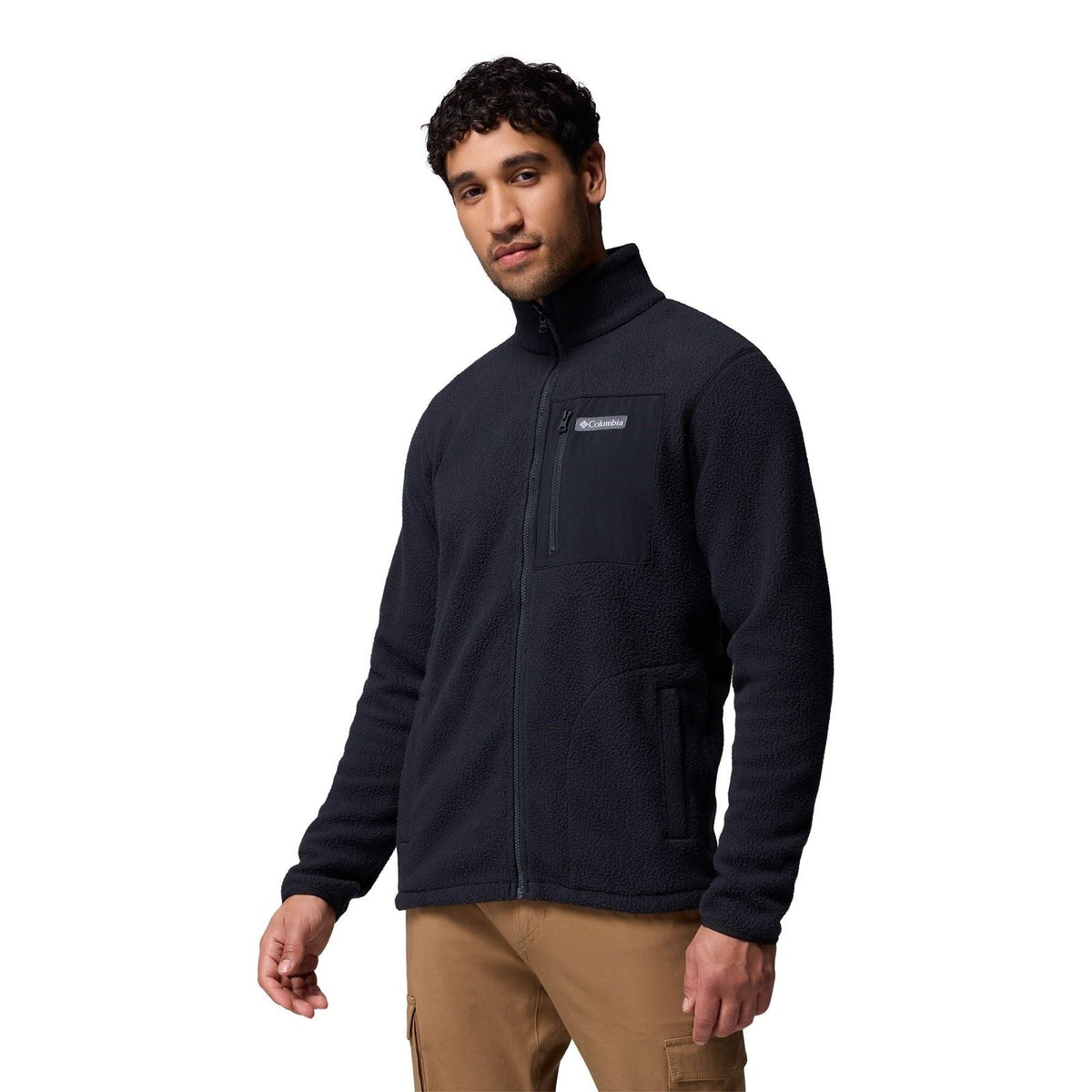 Columbia Jasper Ridge Pebbled Full Zip Fleece Men's Black Fleece Jacket