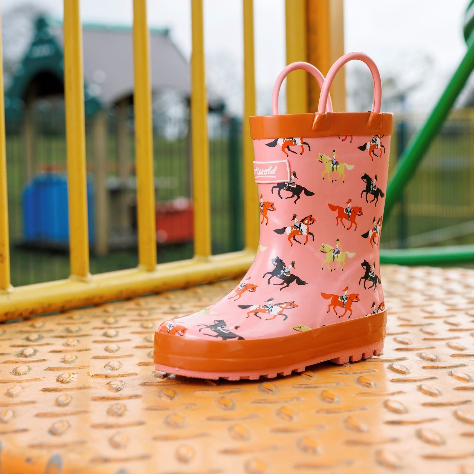 Cotswold Puddle Rubber Unisex Kid's Horses Wellington Boots