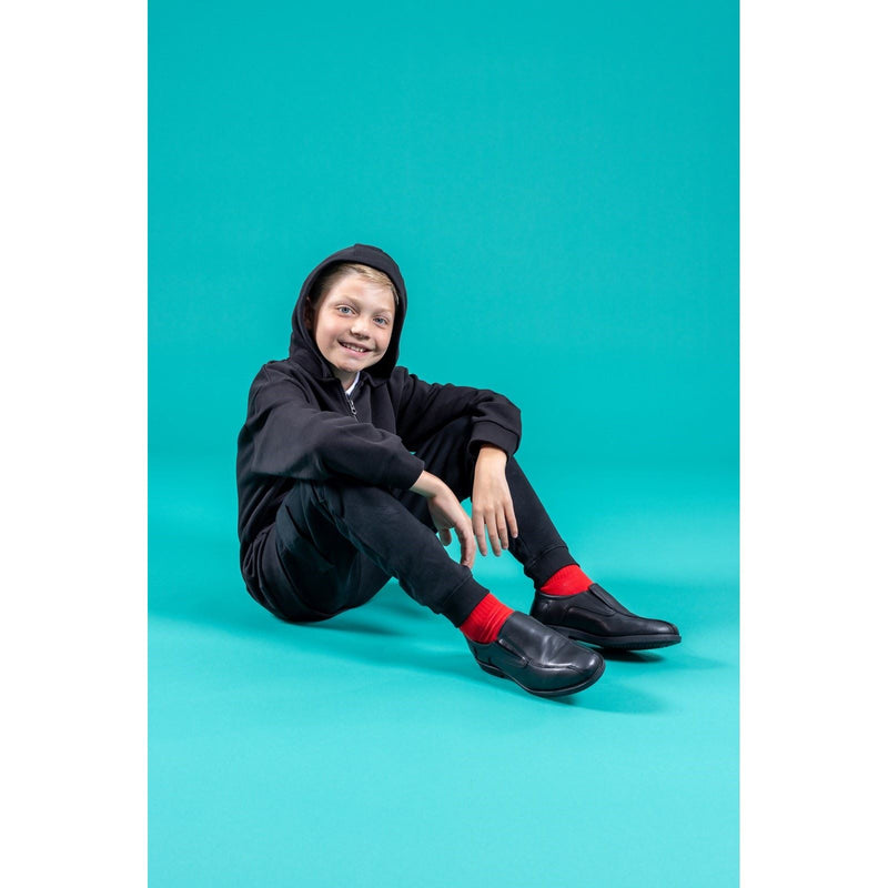 Hush Puppies Bespoke Youth Boy's Black Leather Loafers