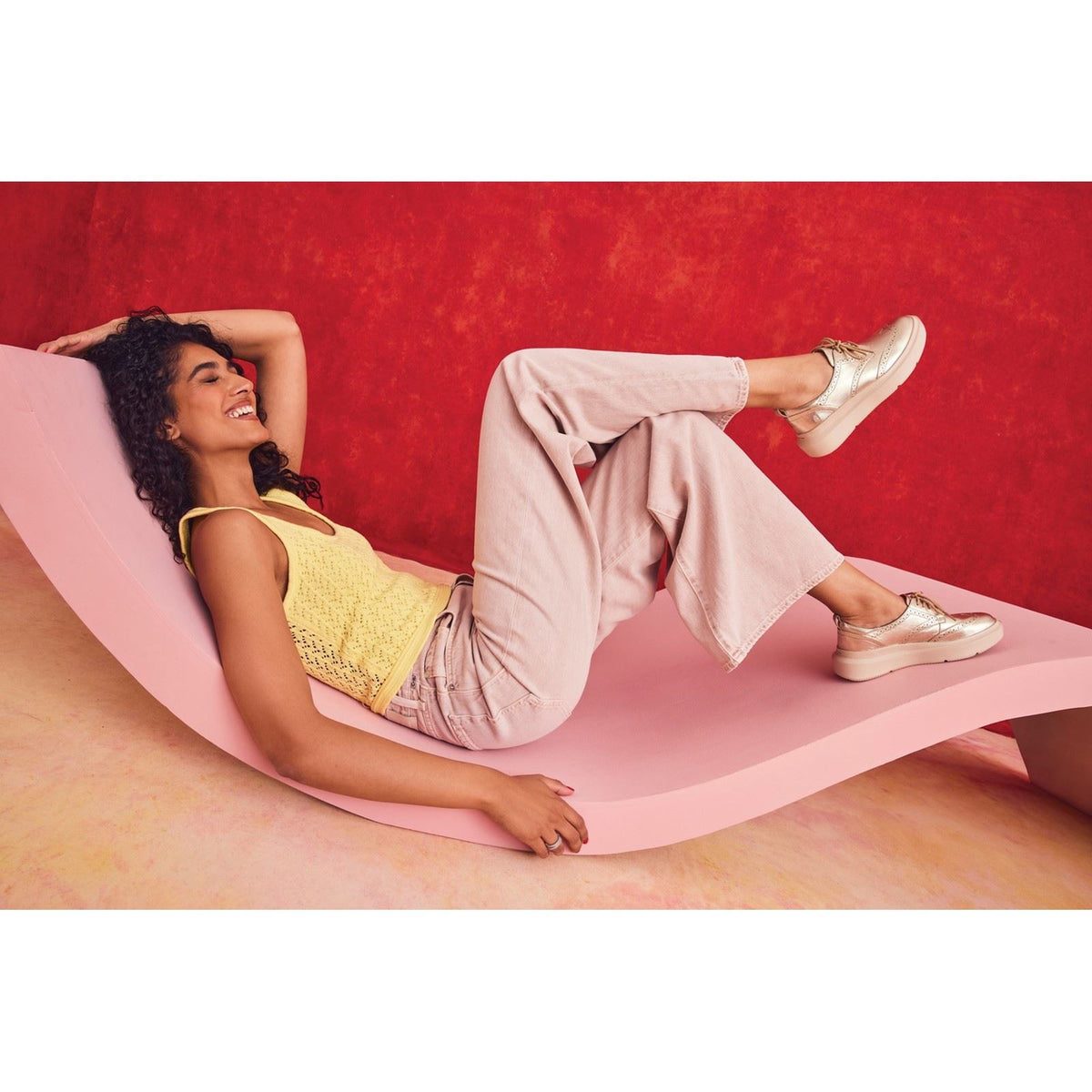 Hush Puppies Joy Penny Leather Women's Champagne Loafers