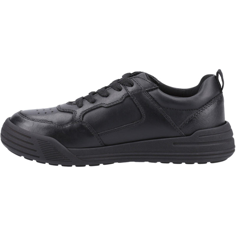 Hush Puppies Shane Leather Junior Black Lace-Up Shoes