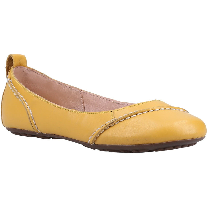 Hush Puppies Janessa Leather Women's Yellow Flats