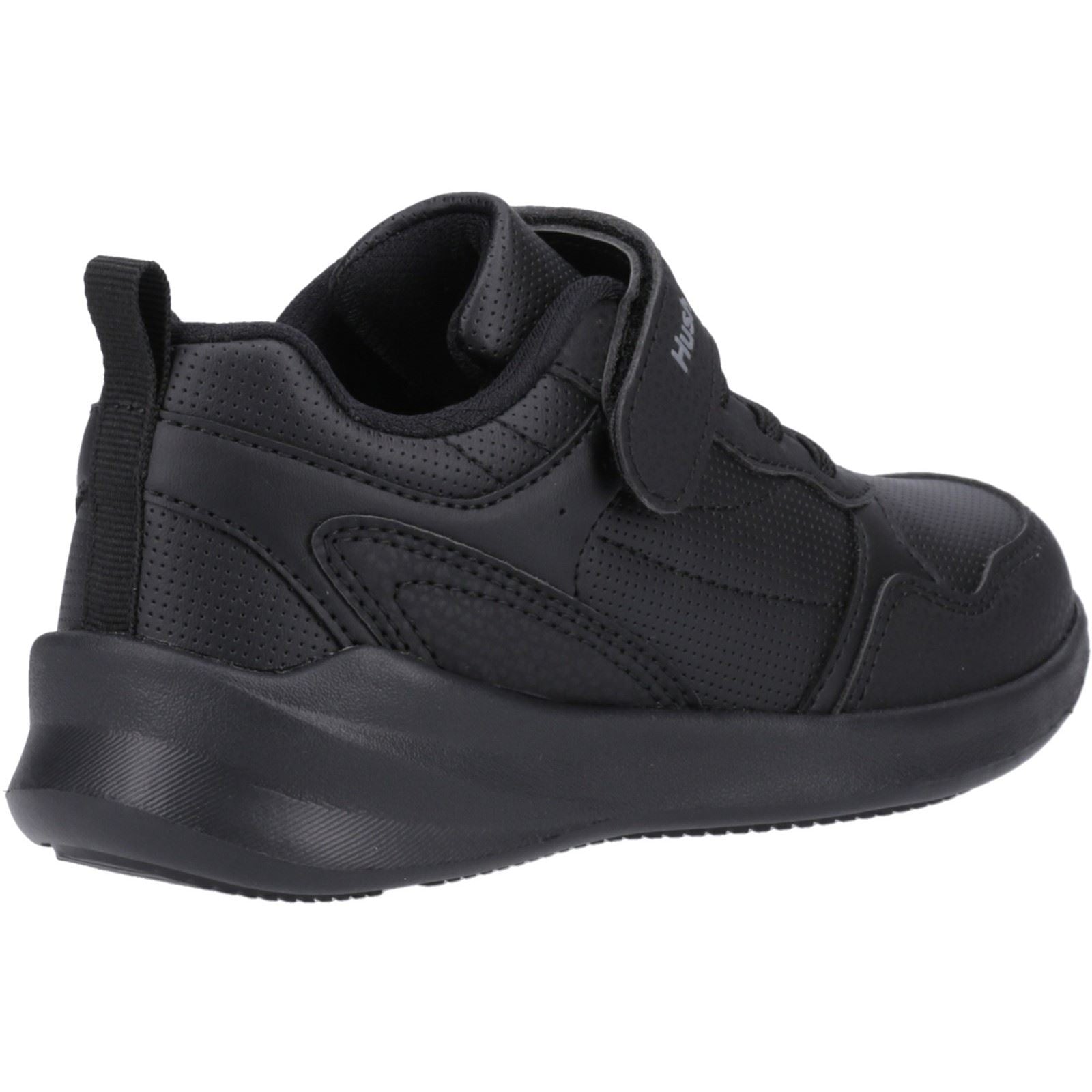 Hush Puppies Marling Bungee Lace Youth Black Shoes - UK 6