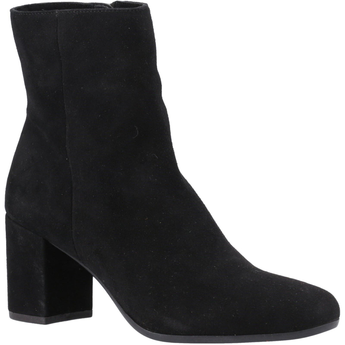 Hush Puppies Octavia Suede Women's Black Heeled Ankle Boots