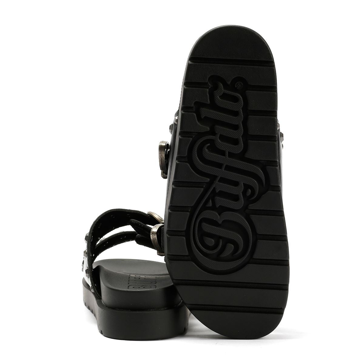 Buffalo Raya Ari West Leather Women's Black Sandals
