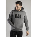 Caterpillar Trademark Cotton Men's Grey Hooded Sweatshirt