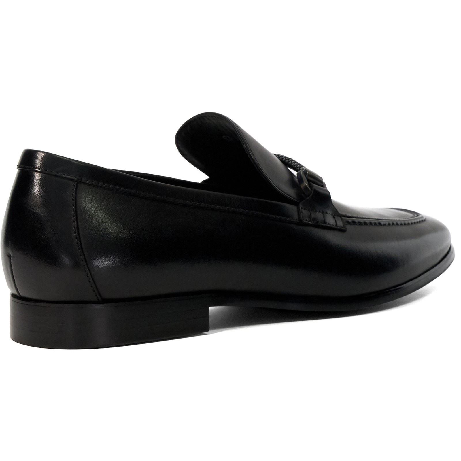Dune Scilly Leather Men's Black Loafers