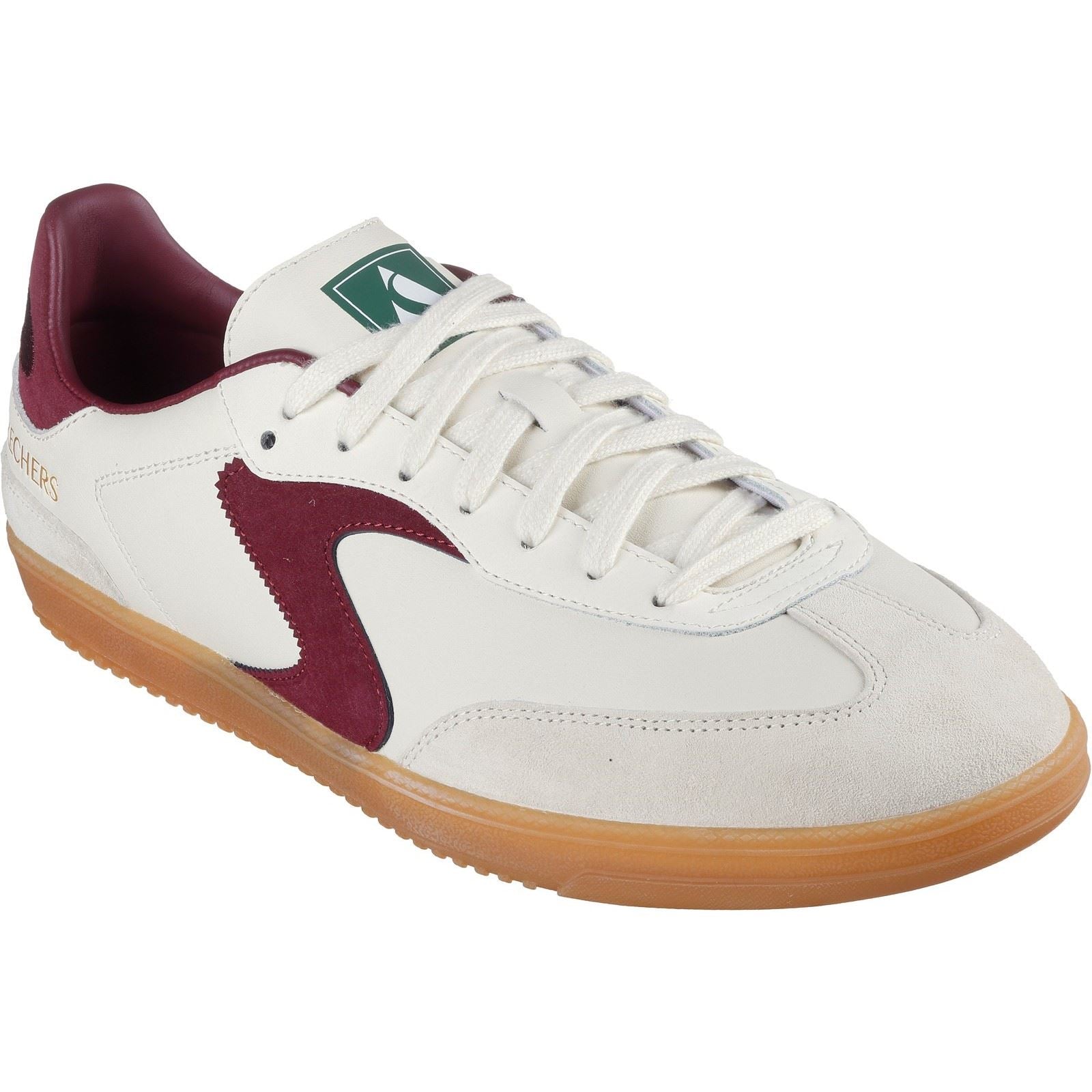 Skechers Hotshot Pyke Synthetic Men's Natural/Burgundy Trainers