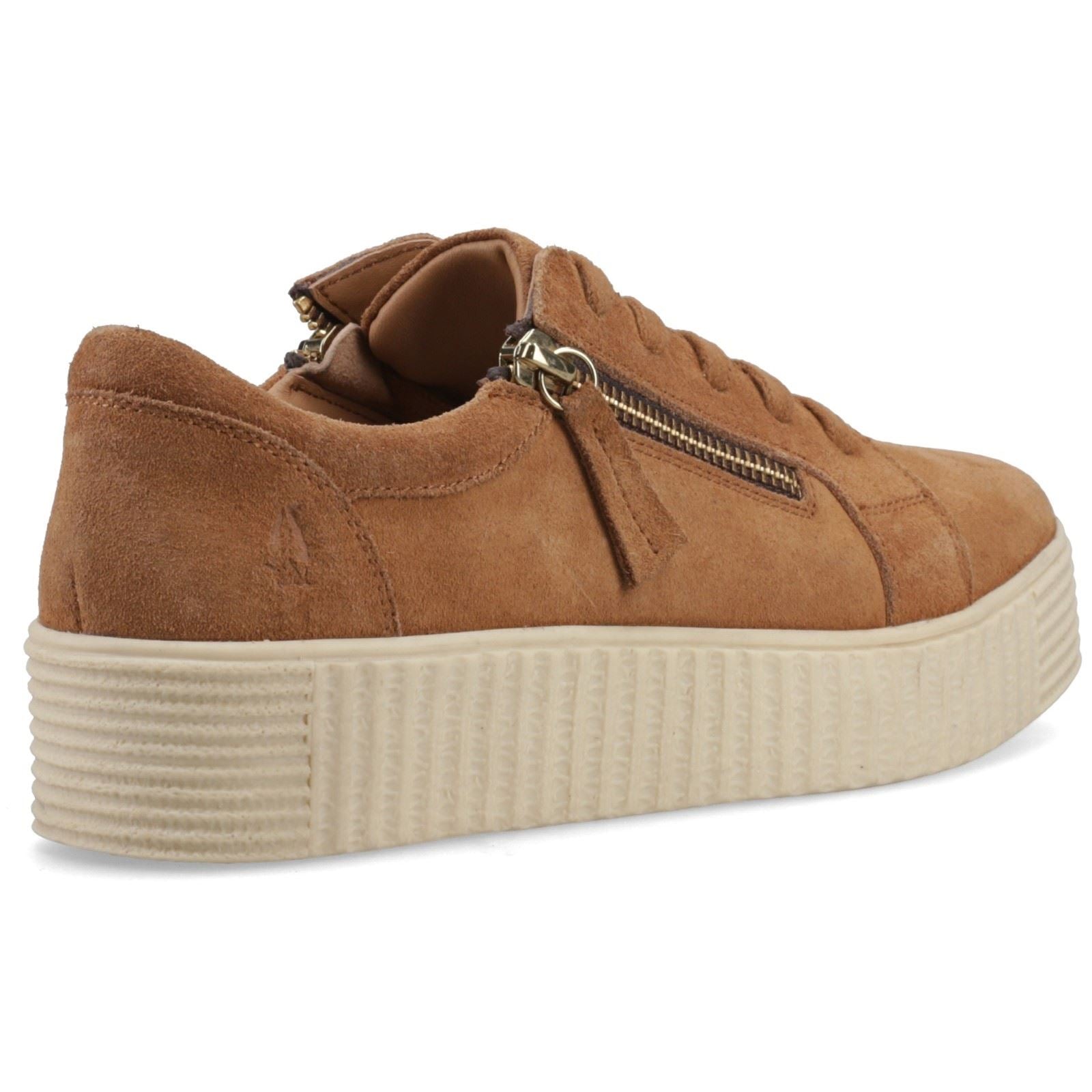 Hush Puppies Tara Suede Leather Women's Tan Trainers