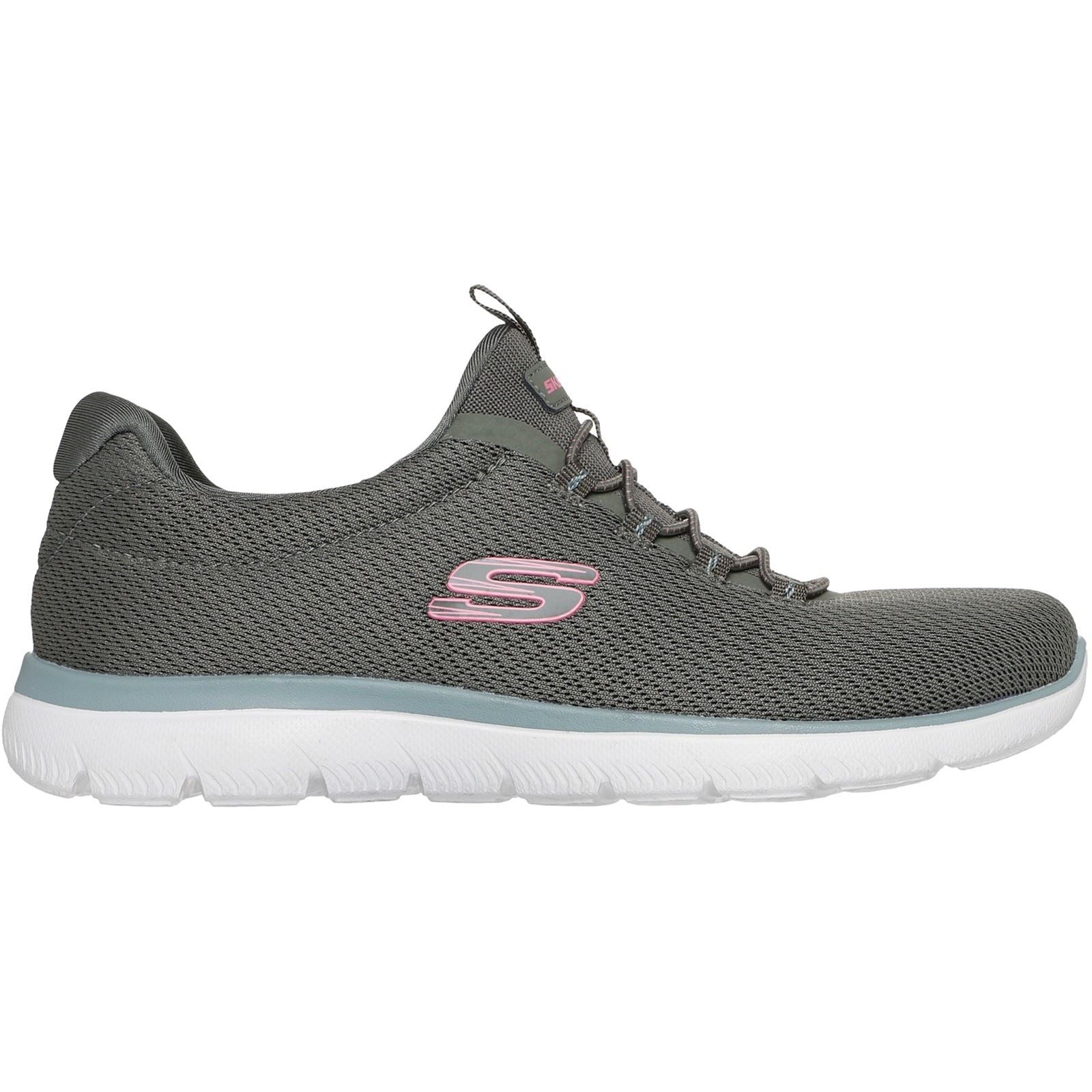 Skechers Summits Summer Blush Textile Women's Olive Trainers