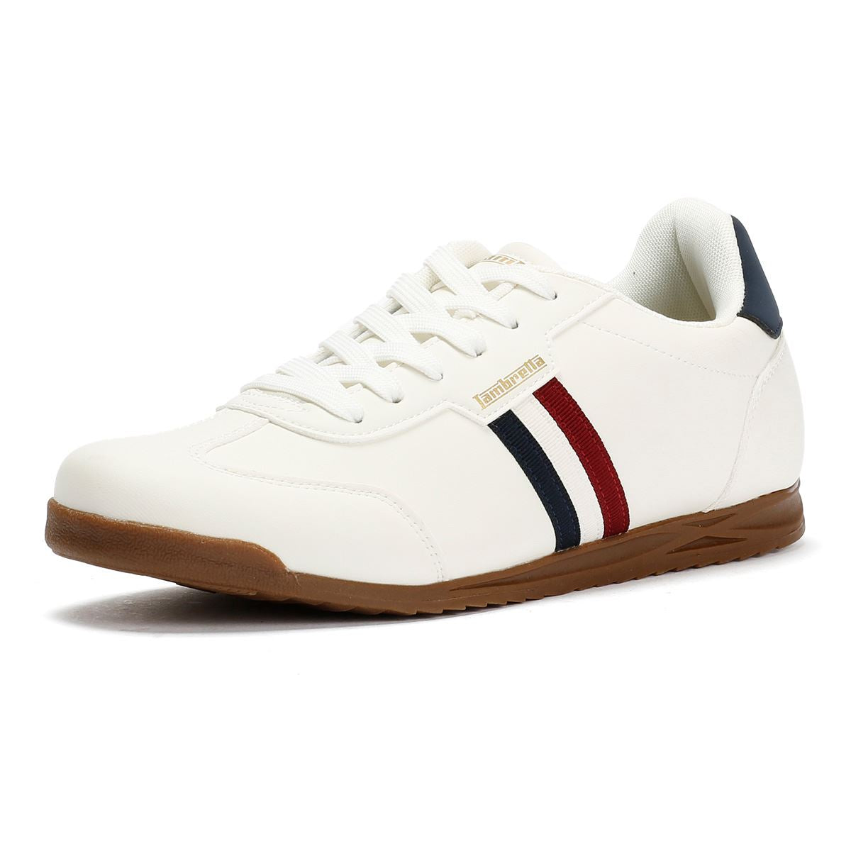 Lambretta Tackle Men's White/Navy Trainers