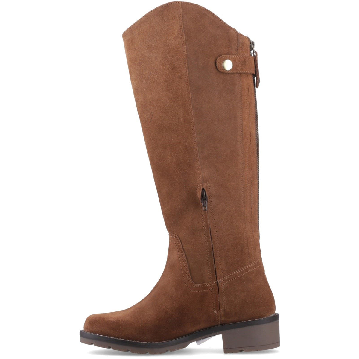 Hunter Katrine Tall WP Suede Women's Tan Heeled Knee High Boots