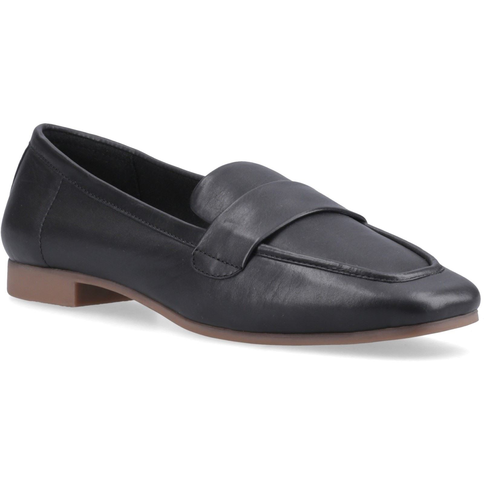 Hush Puppies Sutton Leather Women's Black Loafers