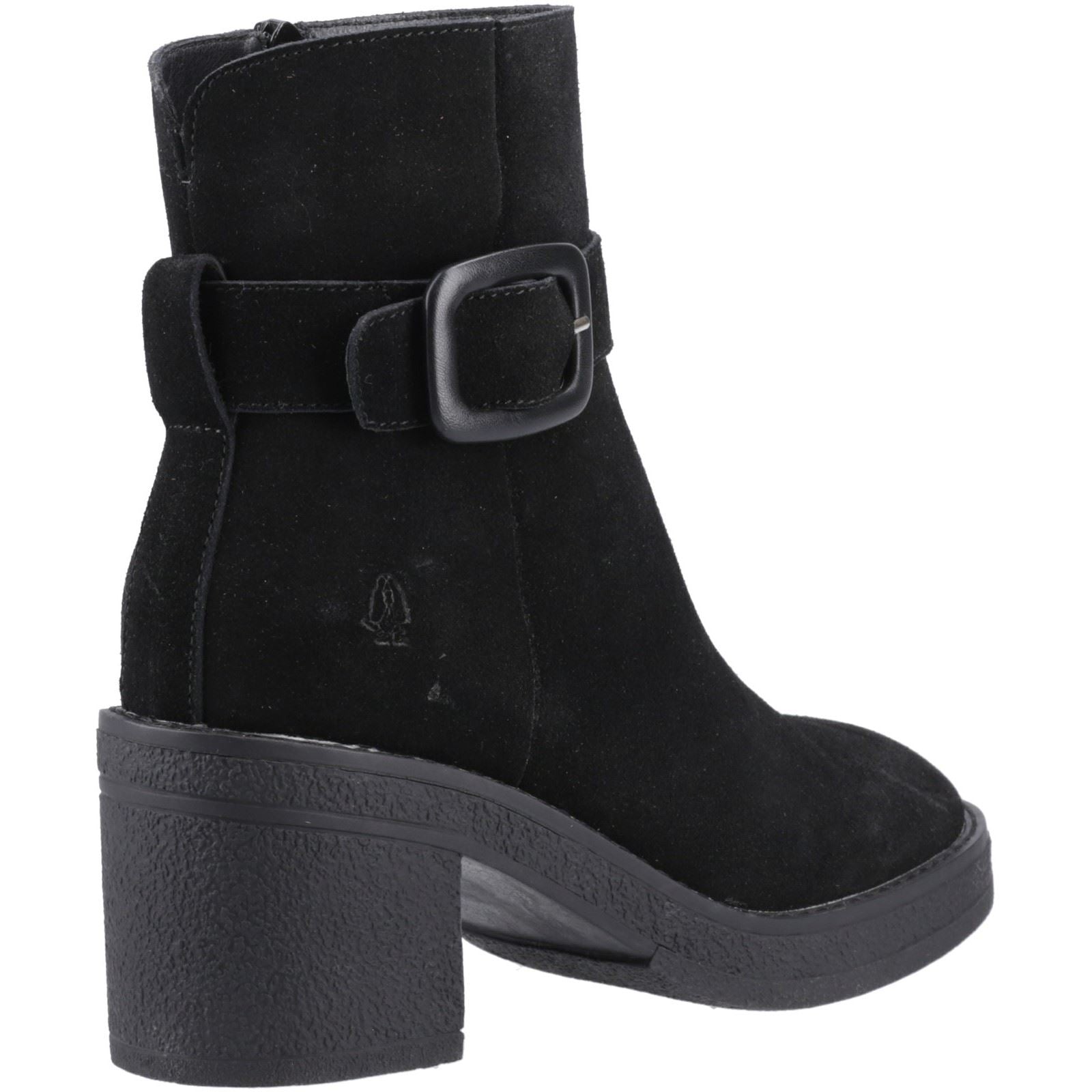 Hush Puppies Fearne Suede Women's Black Heeled Ankle Boots