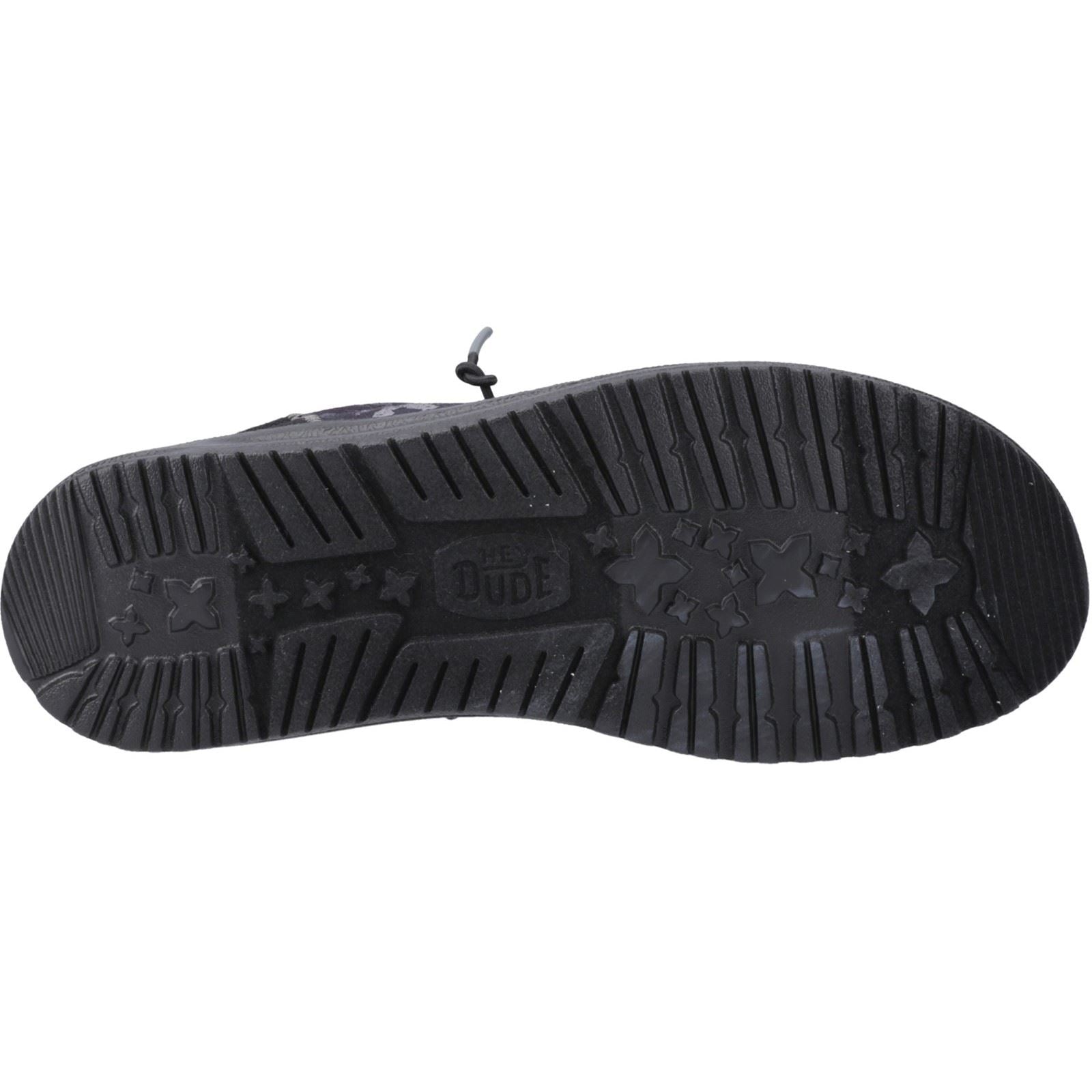 HEYDUDE Wally Funk Hunt Camo Canvas Men's Black Shoes