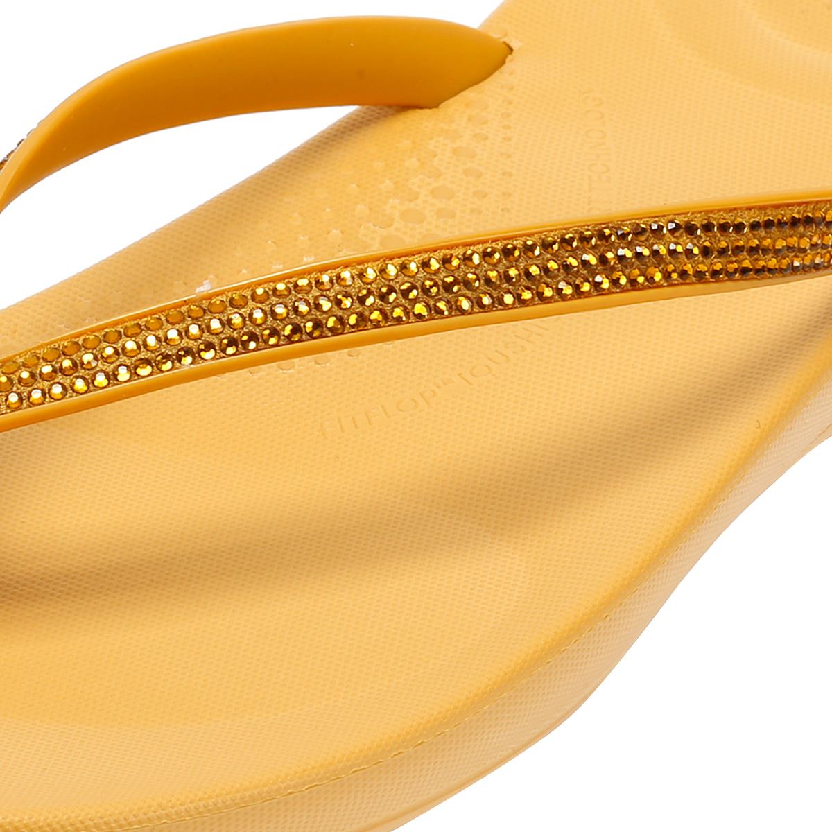 FitFlop Iqushion Sparkle Women's Turmeric Flip Flops