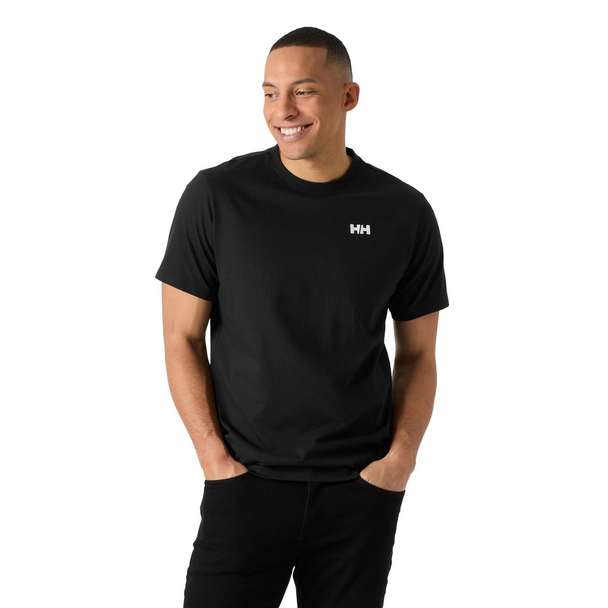 Helly Hansen Sport Staple T-Shirt Cotton Men's Black Short Sleeve T-Shirts