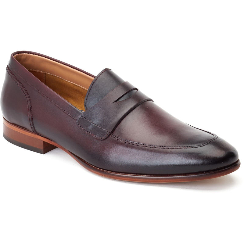 Base London Bruno Leather Men's Bordo Loafers