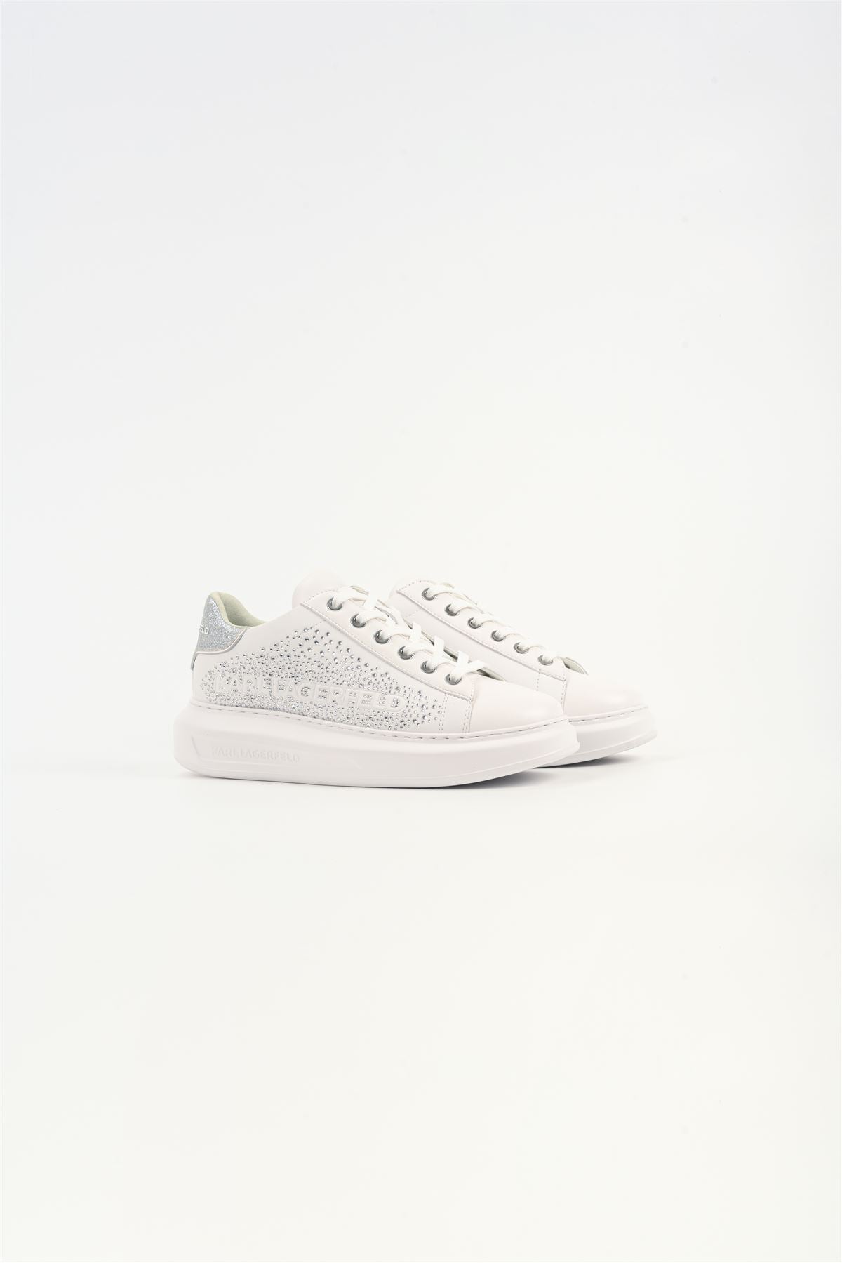 Karl Lagerfeld Kapri Konstellation Leather Women's White/Silver Trainers