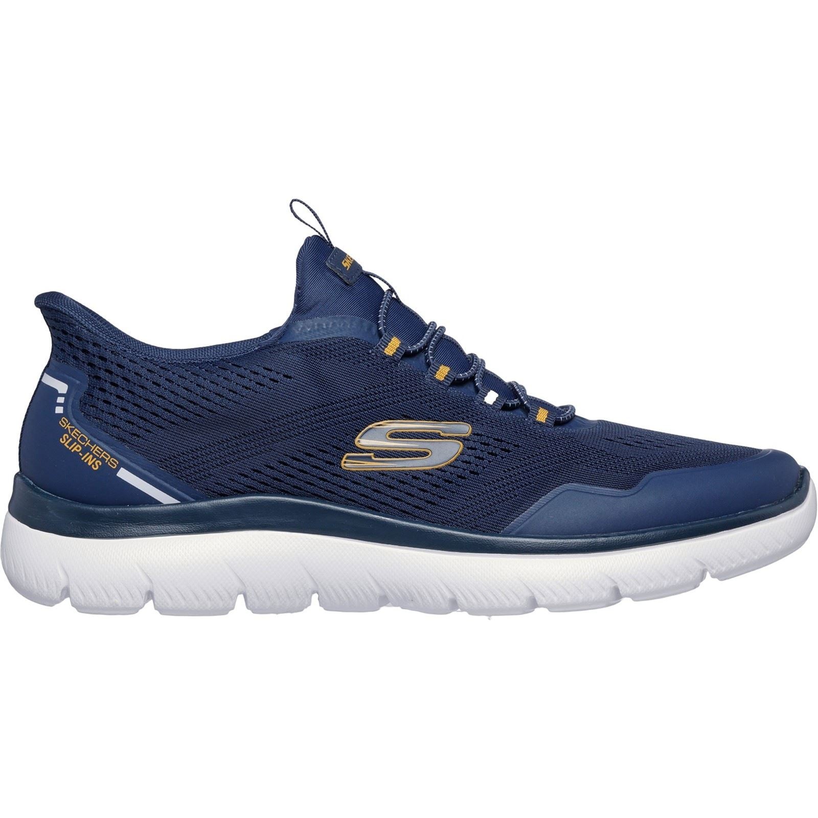 Skechers Summits Top Rate Textile Men's Navy/Yellow Trainers