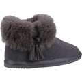 Hush Puppies Ayana Suede And Faux Fur Women's Grey Slippers