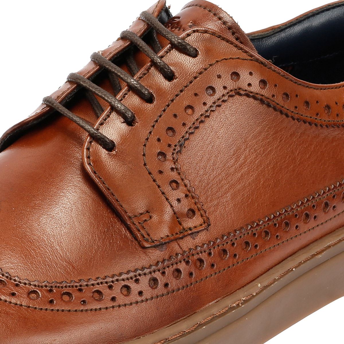 Ben Sherman Preston Leather Men's Reddish Brown Lace-Up Shoes