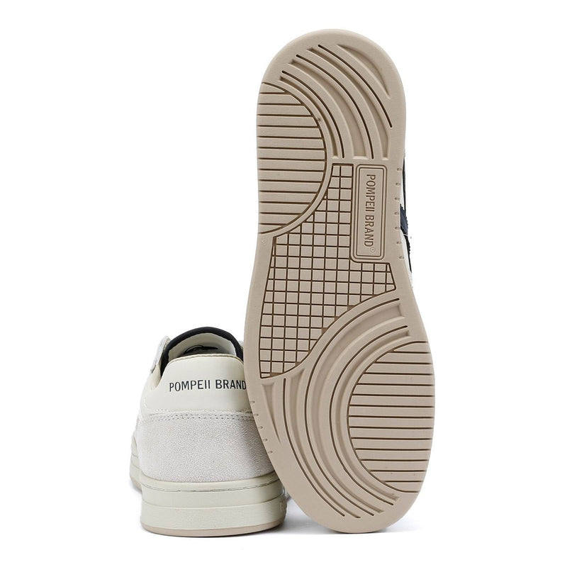 Pompeii Elan Leather Men's Ecru/Navy Trainers