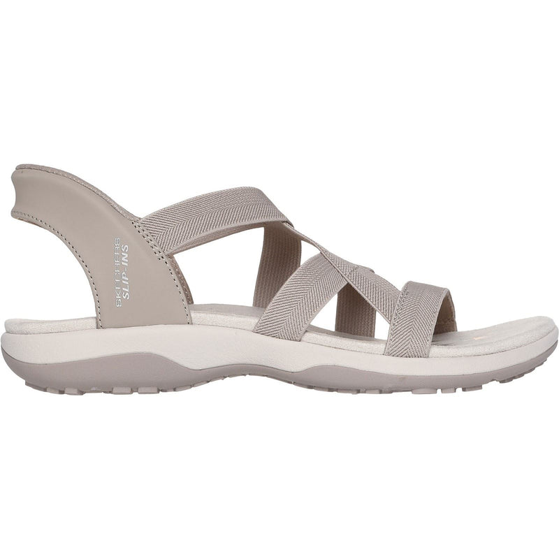 Skechers Reggae Slim Stretch Flex Textile Women's Taupe Sandals