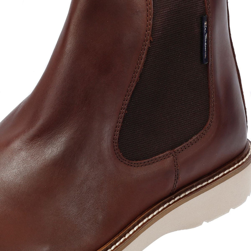 Ben Sherman Hampton Leather Men's Burgundy Chelsea Boots