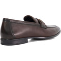 Dune Seymore Leather Men's Brown Slip-On Shoes