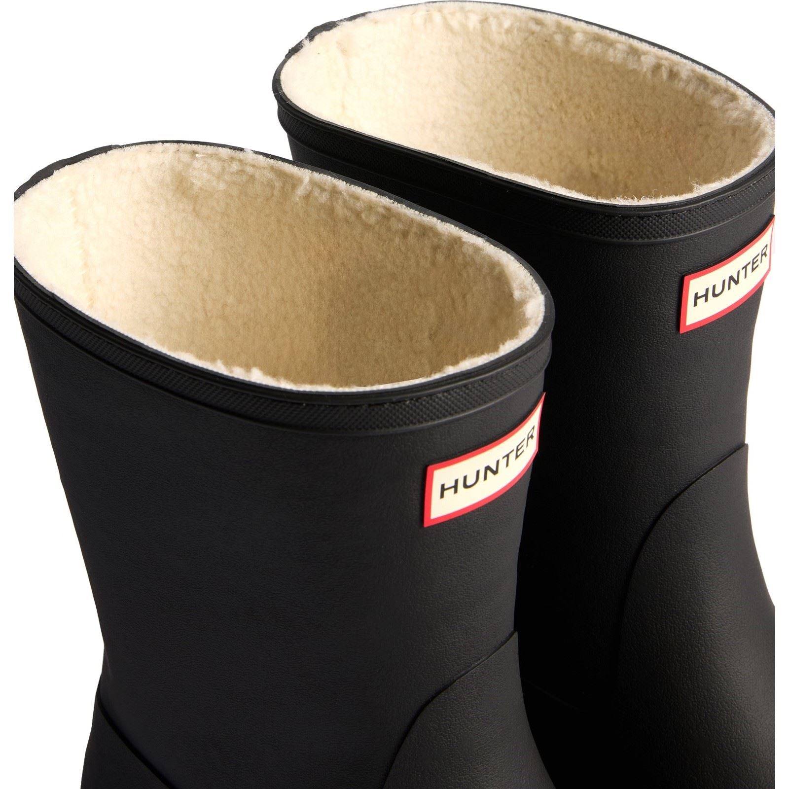 Hunter Downpour Short Insulated Boot Rubber Men's Black Wellington Boots