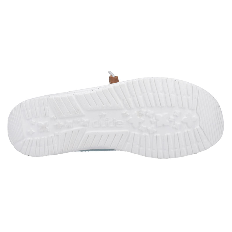 HEYDUDE Wendy Heathered Slub Tropical Linen/Lyocell/Cotton Women's Blue Loafers