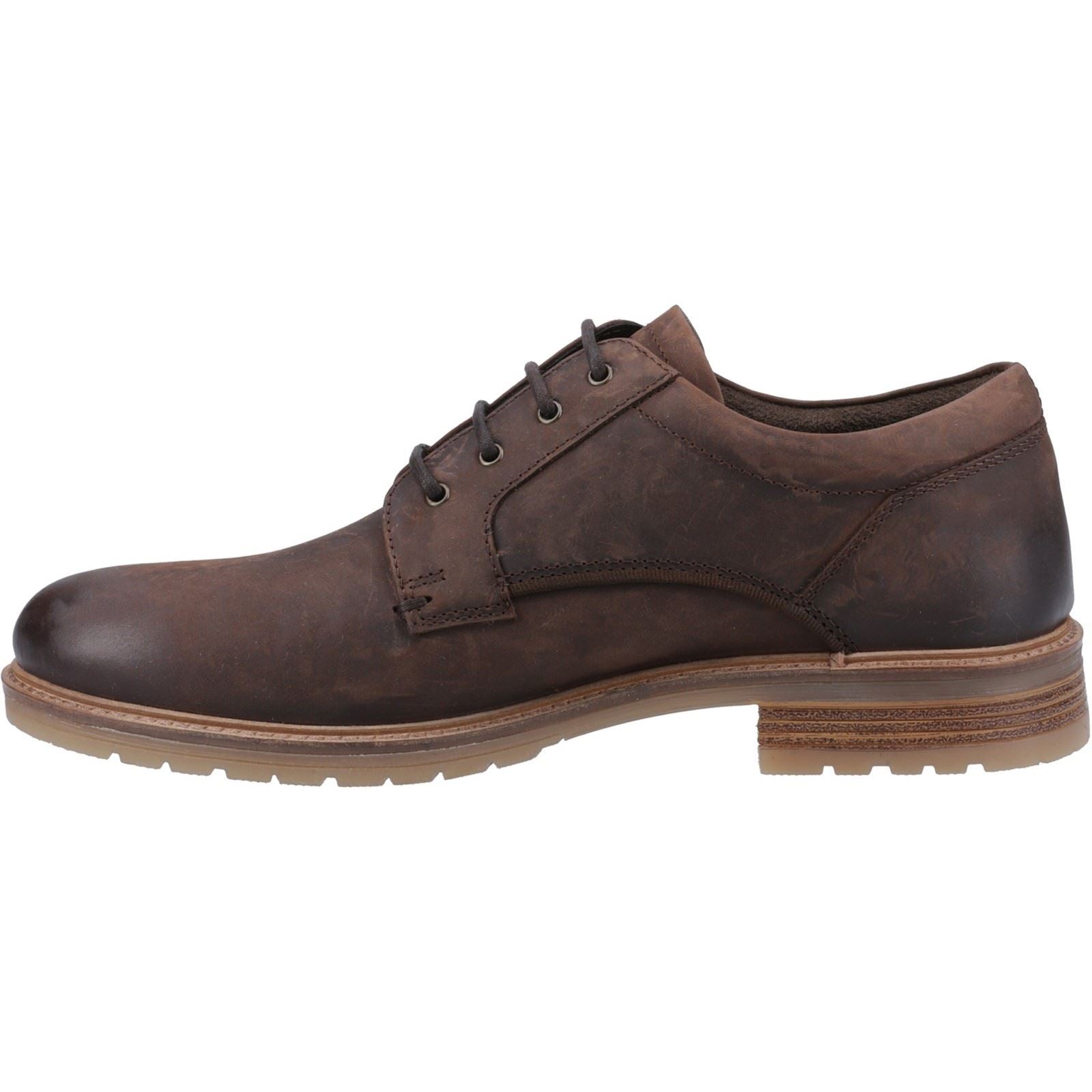 Hush Puppies Richie Leather Men's Brown Lace-Up Shoes