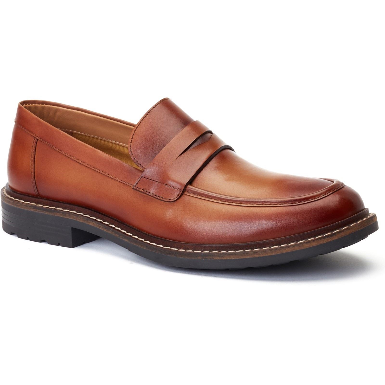 Base London Ivey Leather Men's Burnt Tan Loafers