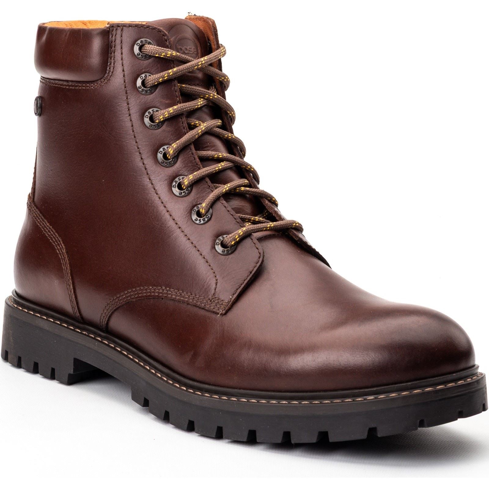 Base London Nickel Leather Men's Brown Ankle Boots