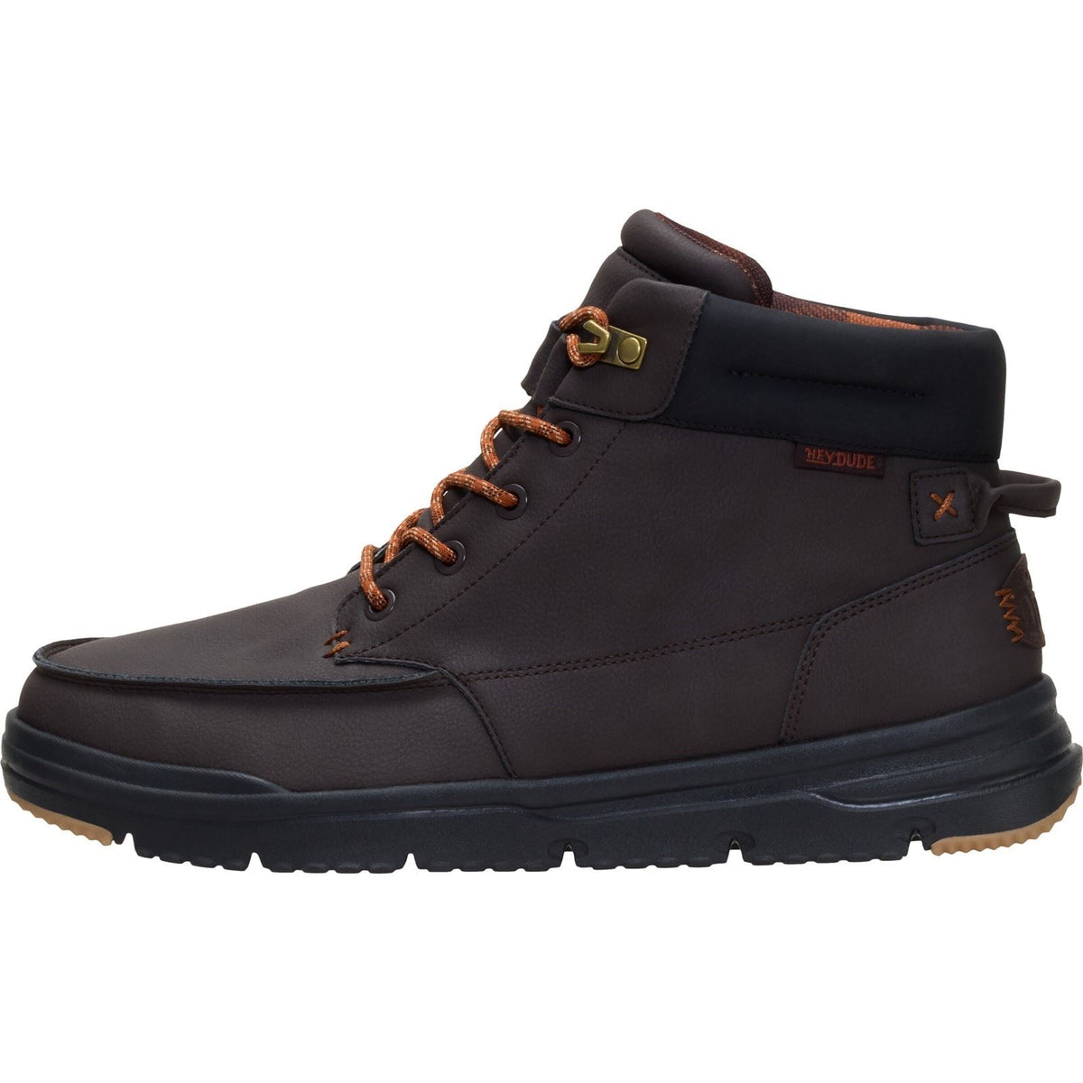 HEYDUDE Bradley II Classic Polyurethane Men's Chocolate Torte/Multi Ankle Boots