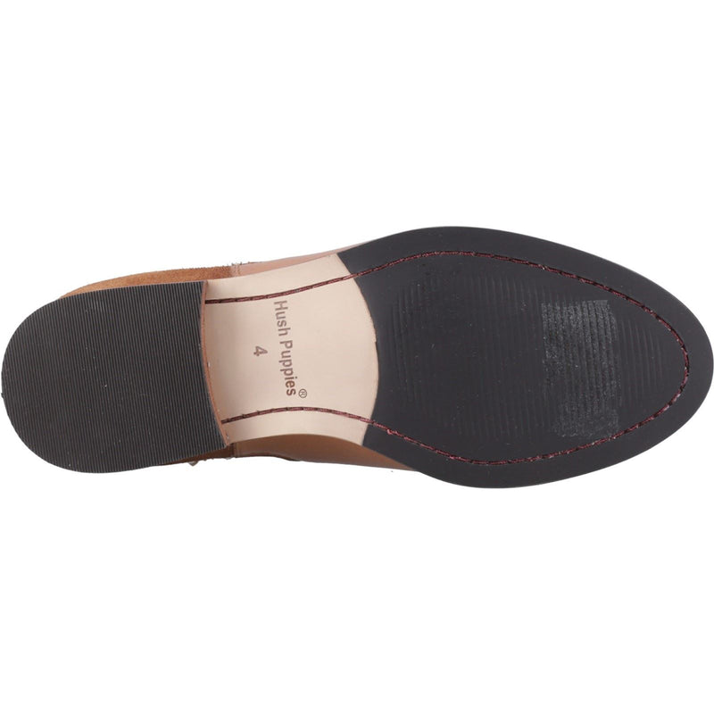 Hush Puppies Colette Leather Women's Tan Flat Chelsea Boots