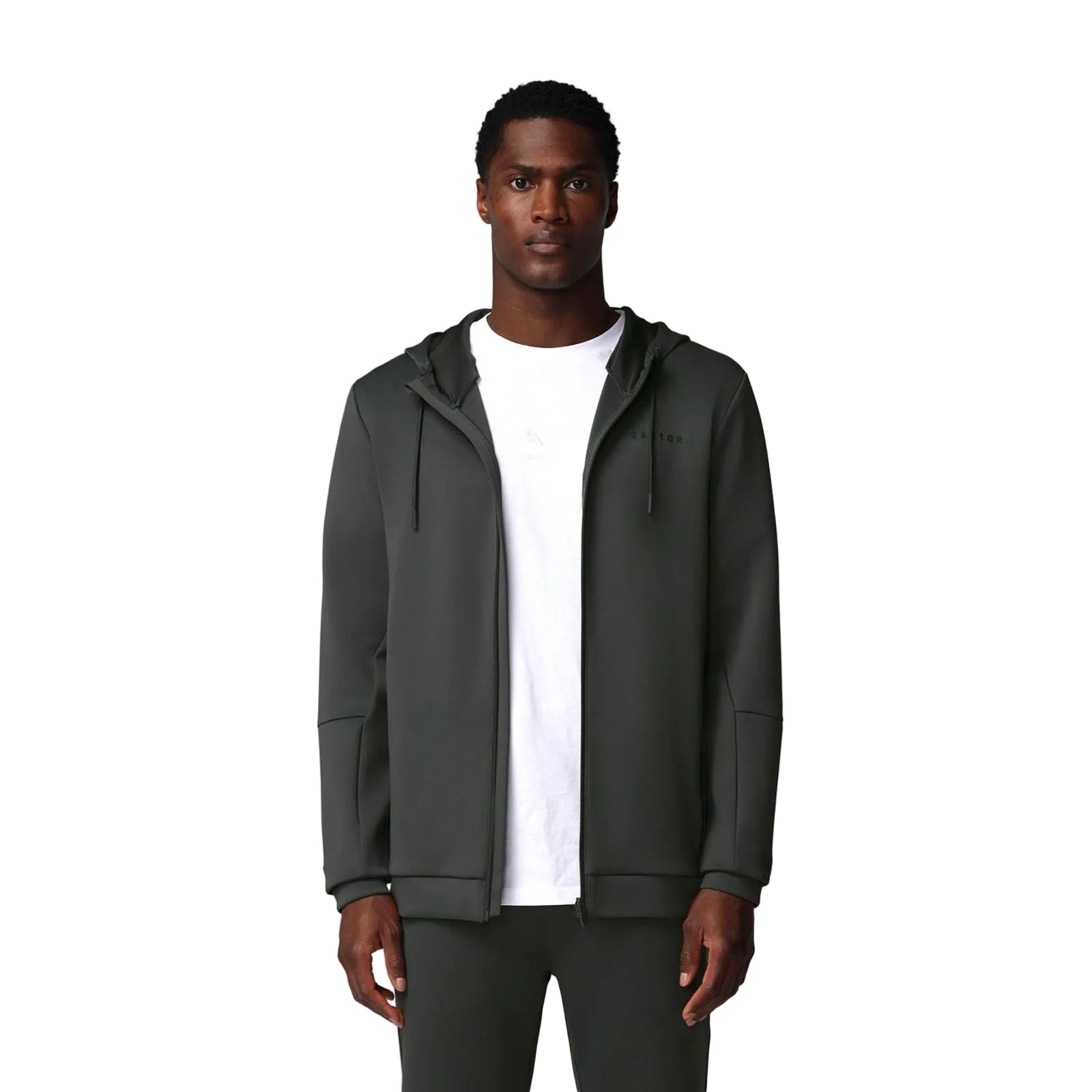 Castore Flex Full Zip Men's Grey Hooded Sweatshirt