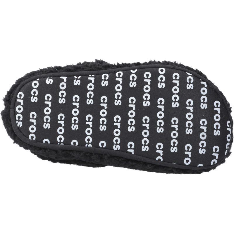 Crocs Classic Kids Cozzzy Synthetic Black Slippers