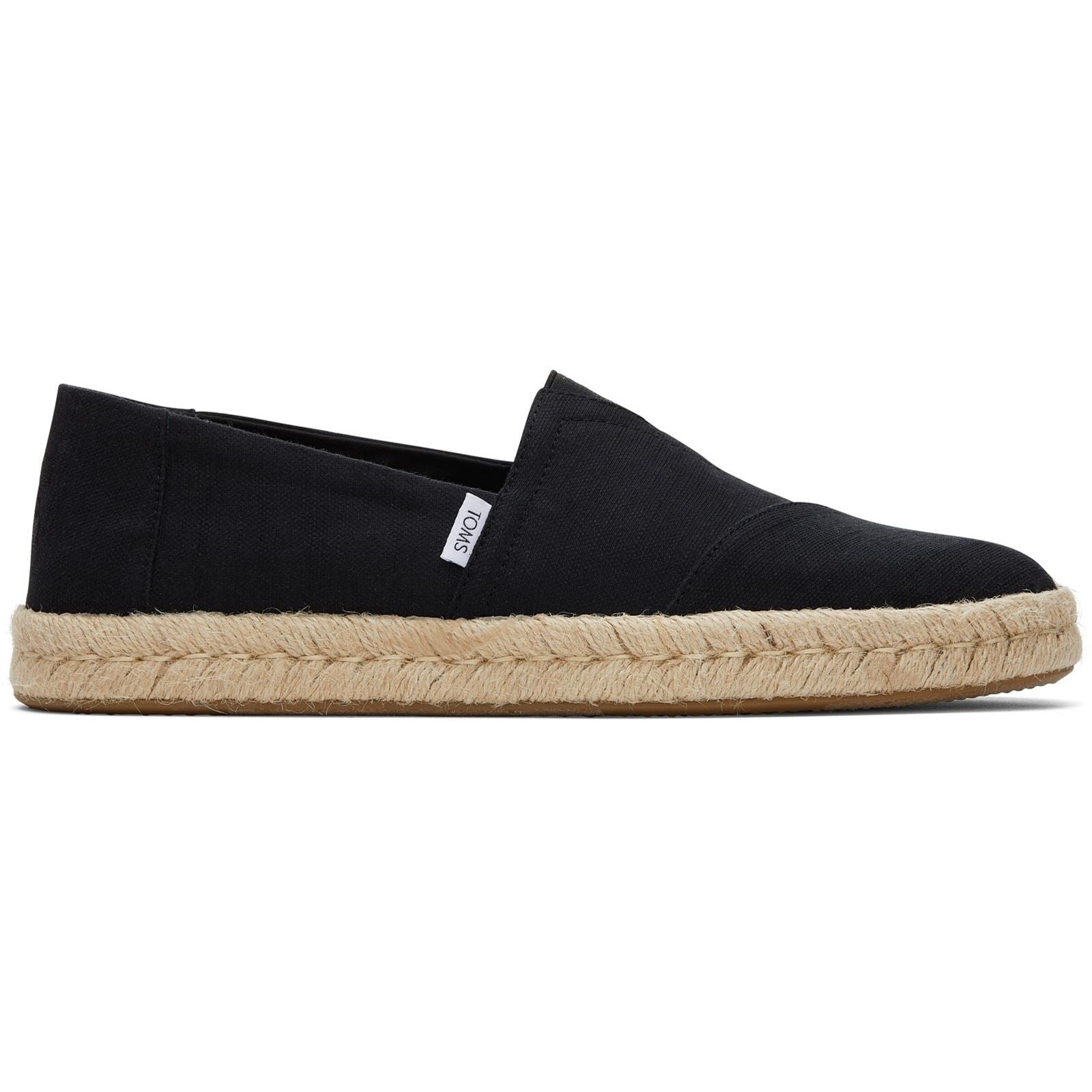 TOMS Alpargata Rope 2.0 100% Cotton Men's Black Espadrilles