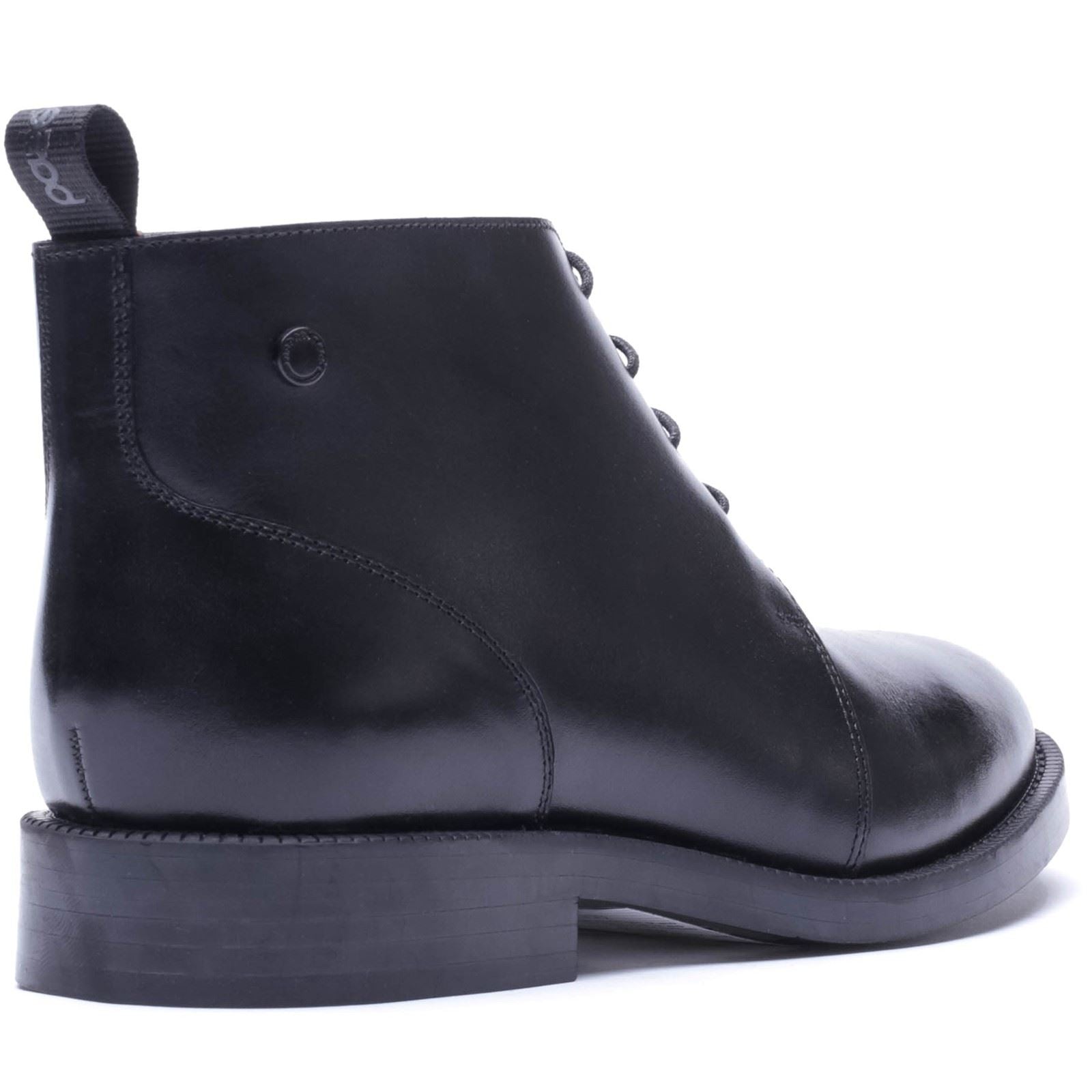 Base London Marco Leather Men's Black Ankle Boots