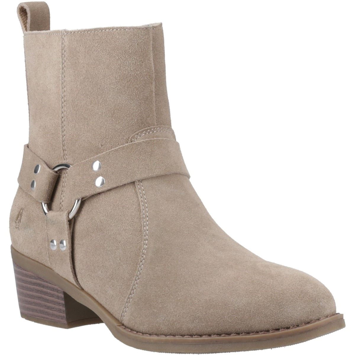 Hush Puppies Iria Suede Women's Taupe Heeled Ankle Boots