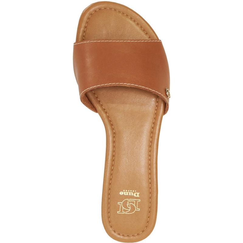 Dune Lino Leather Women's Tan Sandals