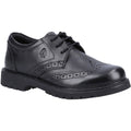 Hush Puppies Sally Leather Youth Girl's Black Brogues