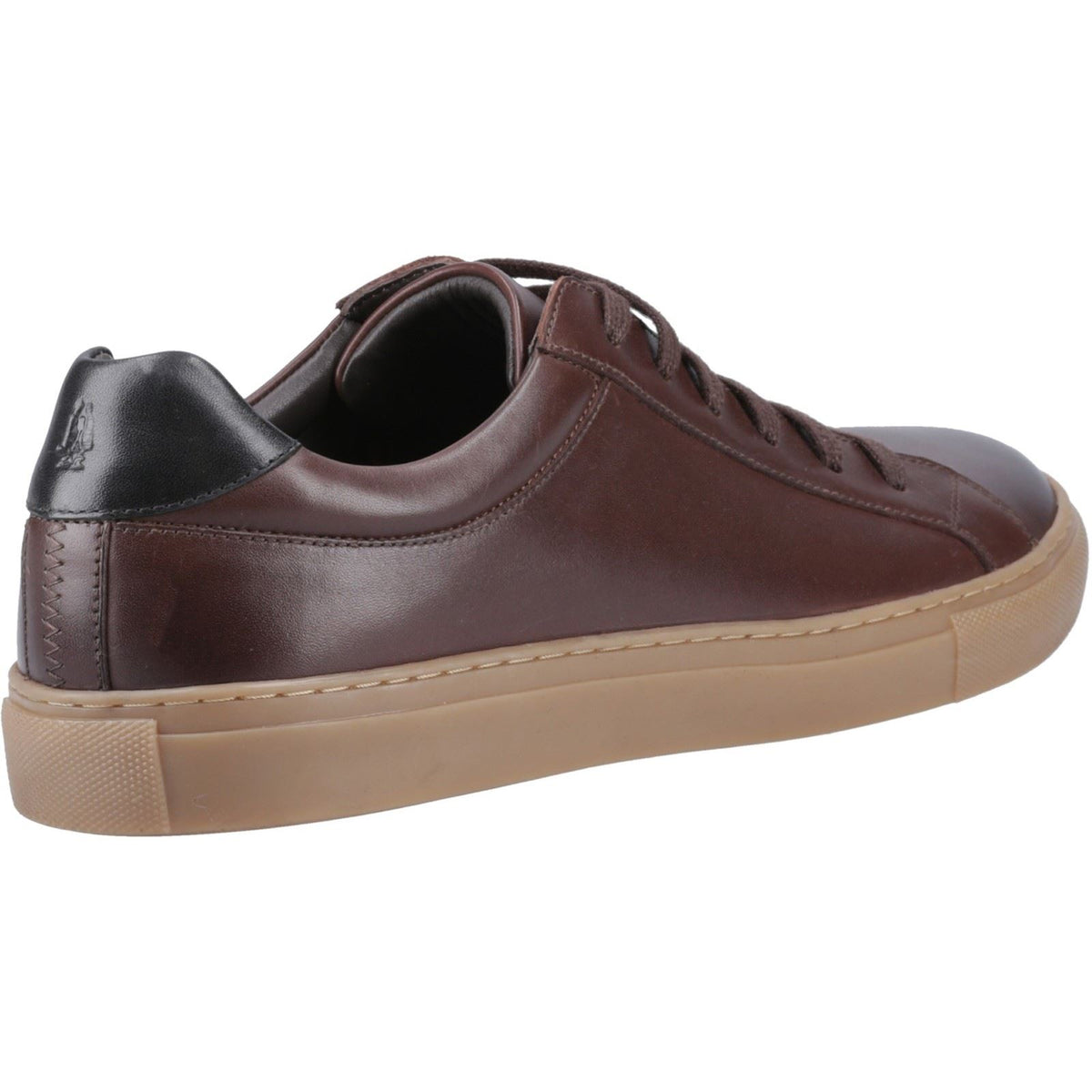 Hush Puppies Colton Leather Men's Coffee Trainers